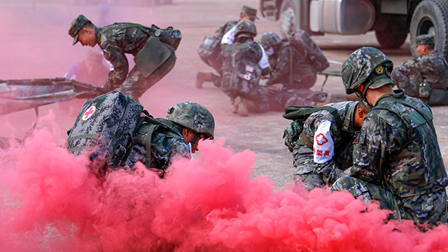 武警甘肅總隊醫院開展衛勤專業全要素演練錘煉戰救技能